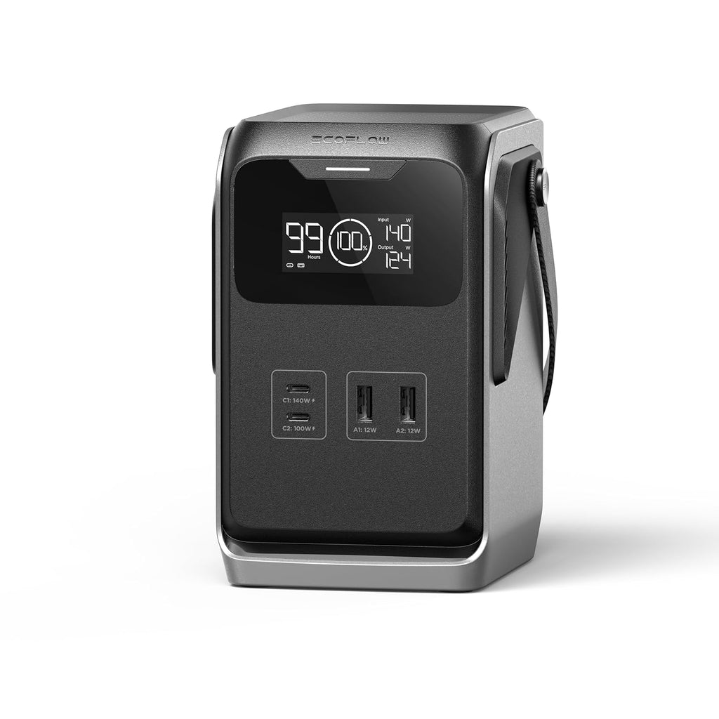Station d'alimentation compact and portable EF ECOFLOW TRAIL 200 DC, batterie LiFePO4 192 Wh, générateur solaire, sortie CC 220 W, batterie externe compacte pour le camping, les voyages, les activités de plein air et les situations d'urgence (prise