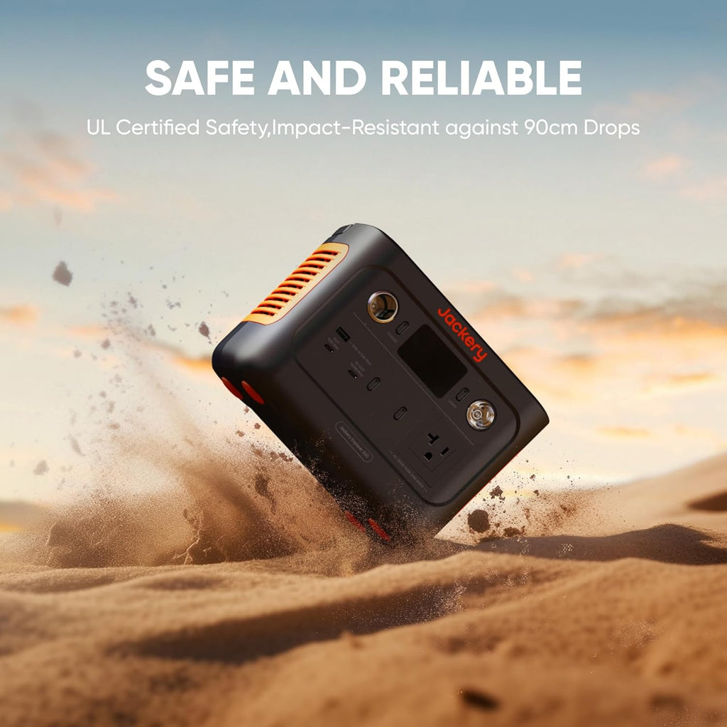 Générateur solaire Jackery 240 V2 et mini panneau solaire 40 W, batterie LiFePO4 256 Wh, sortie CA 300 W et USB-C 100 W, charge solaire ultra-rapide pour le camping, les voyages et les situations d'urgence.