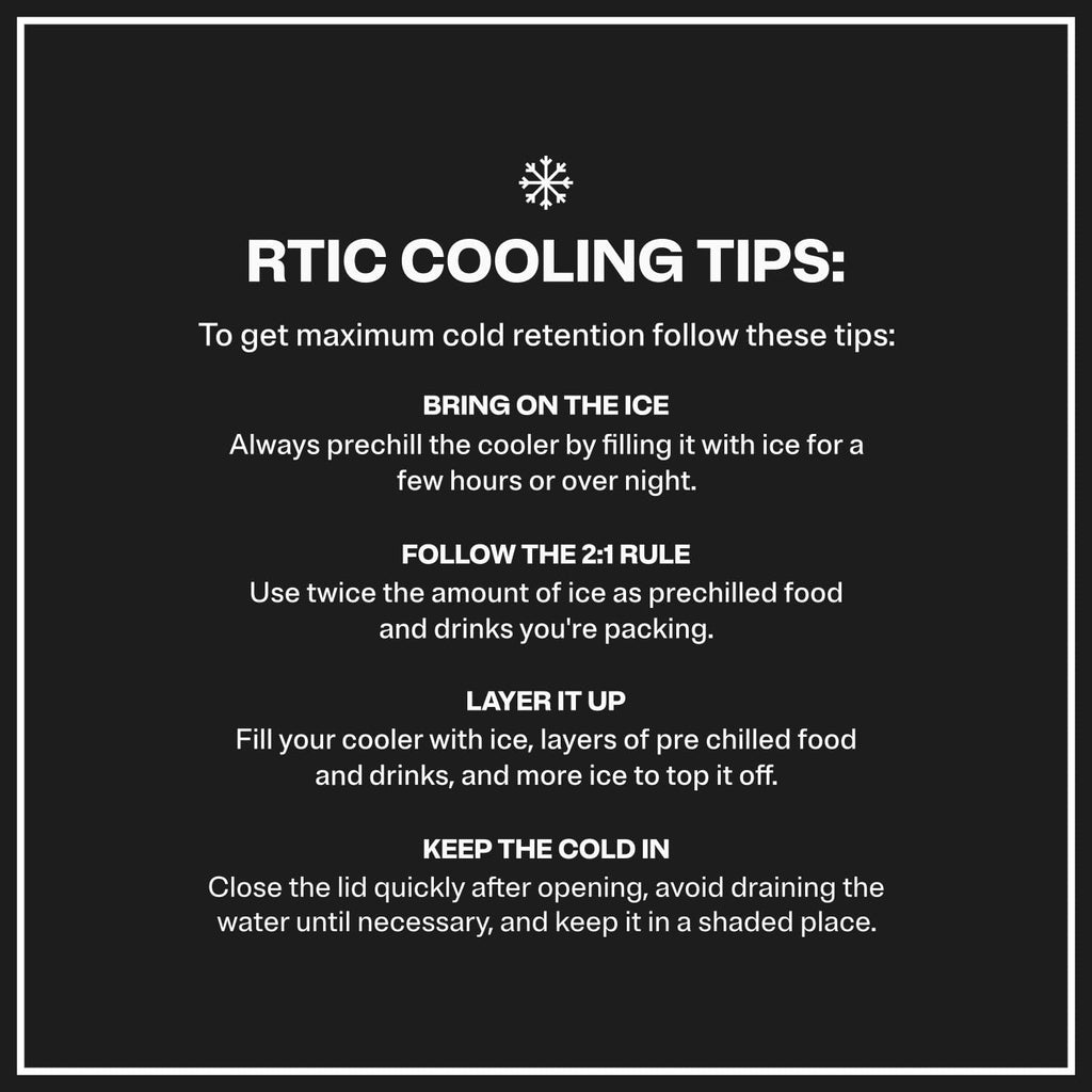 Glacière RTIC Ultra-résistante, rigide et portable, idéale pour la plage, les boissons, le camping, les pique-niques, la pêche, le bateau et les barbecues.