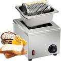 Roulette chauffante électrique en acier inoxydable pour pain et BBQ