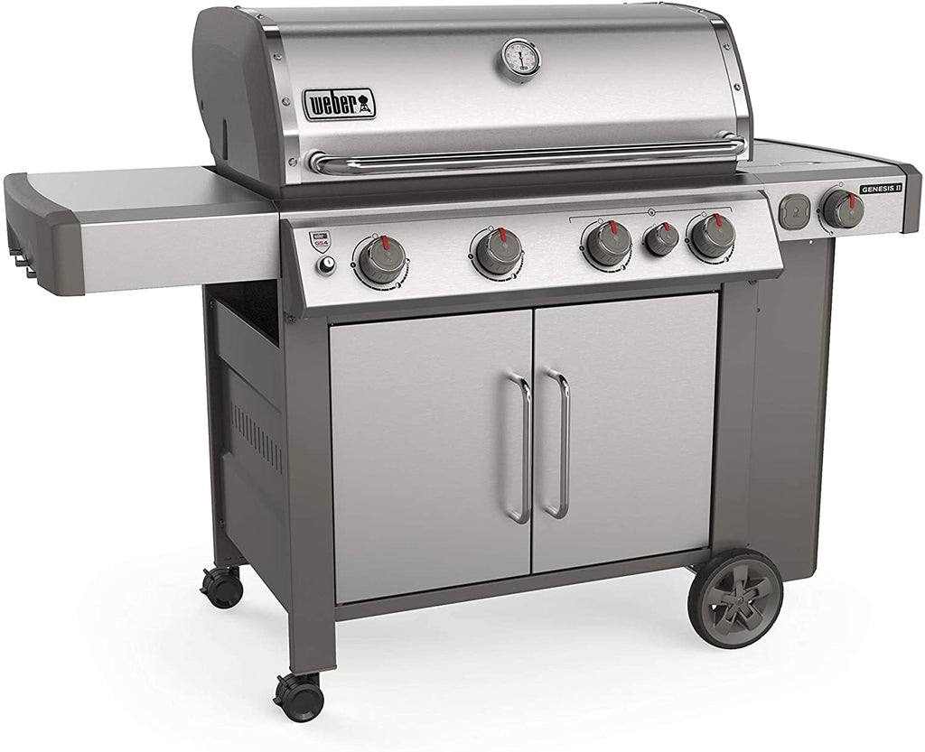 BBQ à gaz propane liquide Weber Genesis II S-435 à 4 brûleurs, acier inoxydable (réf. 62006001)
