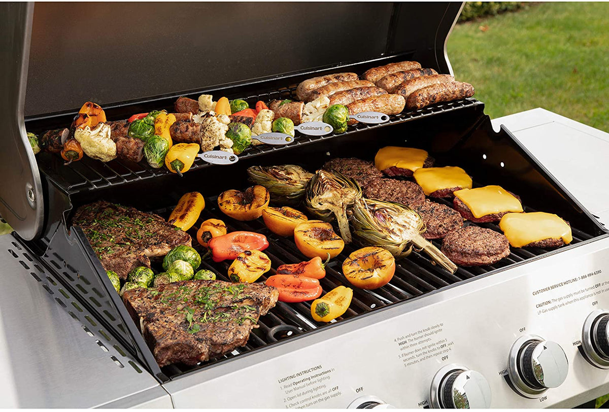 Gril à gaz à cinq brûleurs latéraux Cuisinart CGG-8500