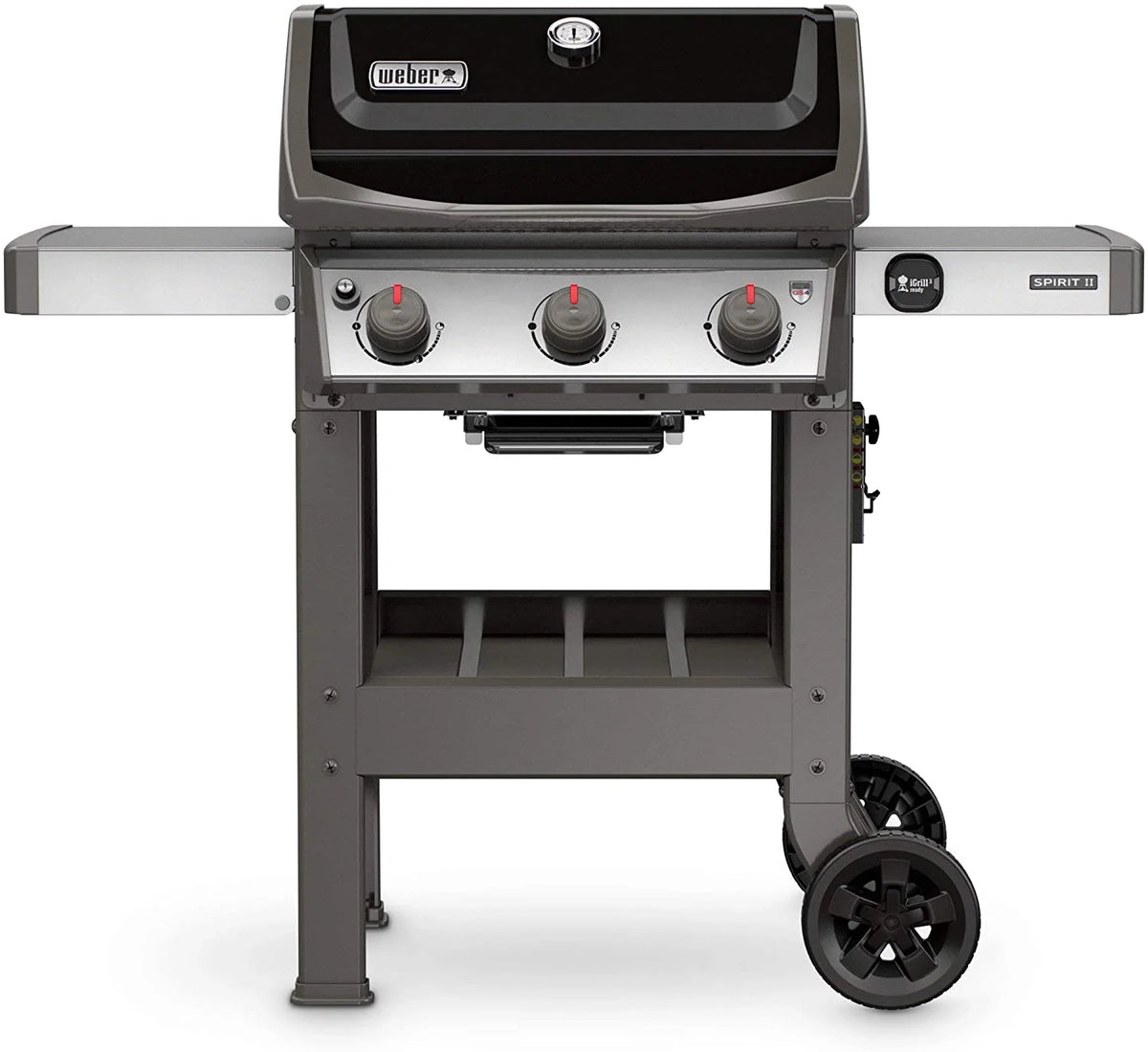 BBQ à gaz propane liquide Weber Spirit II E-310 à 3 brûleurs, noir (réf. 45010001),