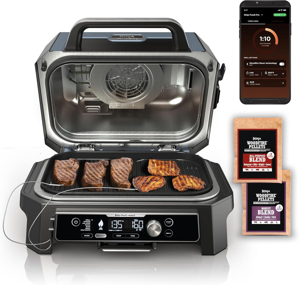 Housse de protection Ninja Woodfire Premium XL pour BBQ et fumoir d'extérieur Pro & OG951 Connect Premium XL