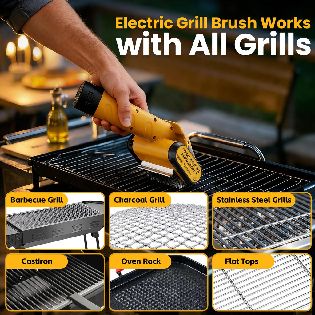 Brosse rotative électrique pour BBQ QIMEDO 5000 mAh - 800 tr/min sans fil