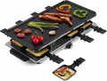 BBQ Grill à raclette Swissmar Geneva avec plaque de cuisson réversible en fonte d'aluminium - Idéal pour une utilisation intérieure et extérieure - BBQ convivial - 8 personnes