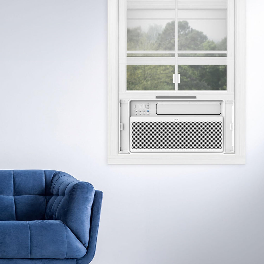 Climatiseur de fenêtre intelligent TCL série Q de 12 000 BTU, 115 V, pour pièces jusqu'à 51 m², ultra-silencieux, 38 % d'économie d'énergie, installation facile, fenêtre ouvrable, compatible avec Alexa et Google Assistant