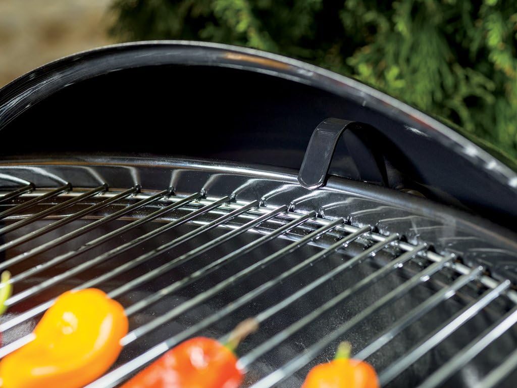 BBQ à charbon Weber Original Kettle, 45,7 cm (18 pouces), noir – BBQ classique d'extérieur avec système de nettoyage One‑Touch™ et régulateurs de température précis