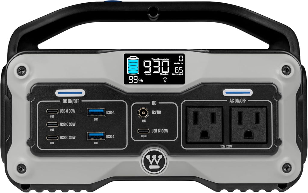 Centrale électrique compact and portable et générateur solaire Westinghouse iGen400s de 400 watts et 183 Wh avec LED et prise CC pour le camping, la maison, les voyages et une utilisation intérieure/extérieure (panneau solaire non inclus).