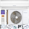 Vtronix Classic America 12 000 BTU, mini-split intelligent avec pompe à chaleur, 19 SEER2, onduleur, montage mural sans conduit, 110/120 V, silencieux (29 dB), Wi-Fi/Alexa, préchargé, kit de tuyauterie de 4,9 m, jusqu’à 51 m²
