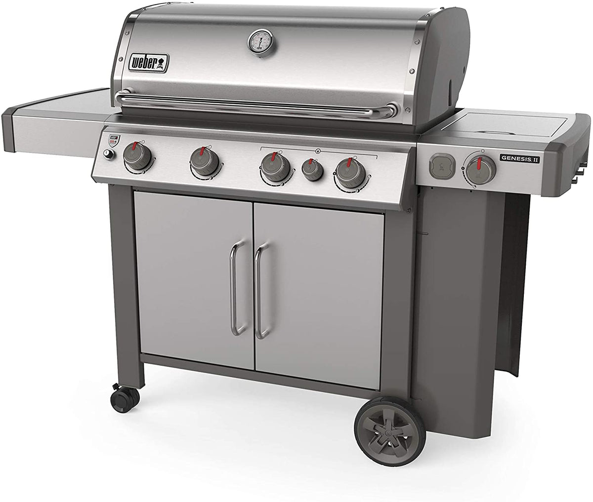 BBQ à gaz propane liquide Weber Genesis II S-435 à 4 brûleurs, acier inoxydable (réf. 62006001)