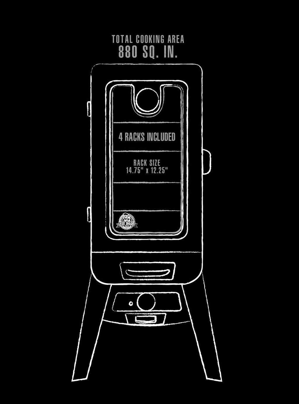 Fumoir vertical à gaz PIT BOSS série 3 - Rouge martelé 10773