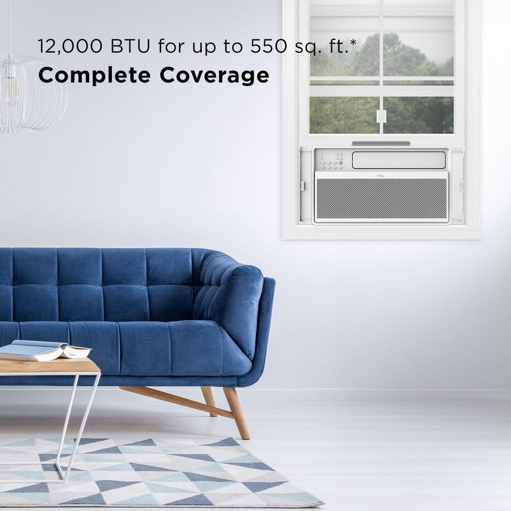 Climatiseur de fenêtre intelligent TCL série Q de 12 000 BTU, 115 V, pour pièces jusqu'à 51 m², ultra-silencieux, 38 % d'économie d'énergie, installation facile, fenêtre ouvrable, compatible avec Alexa et Google Assistant