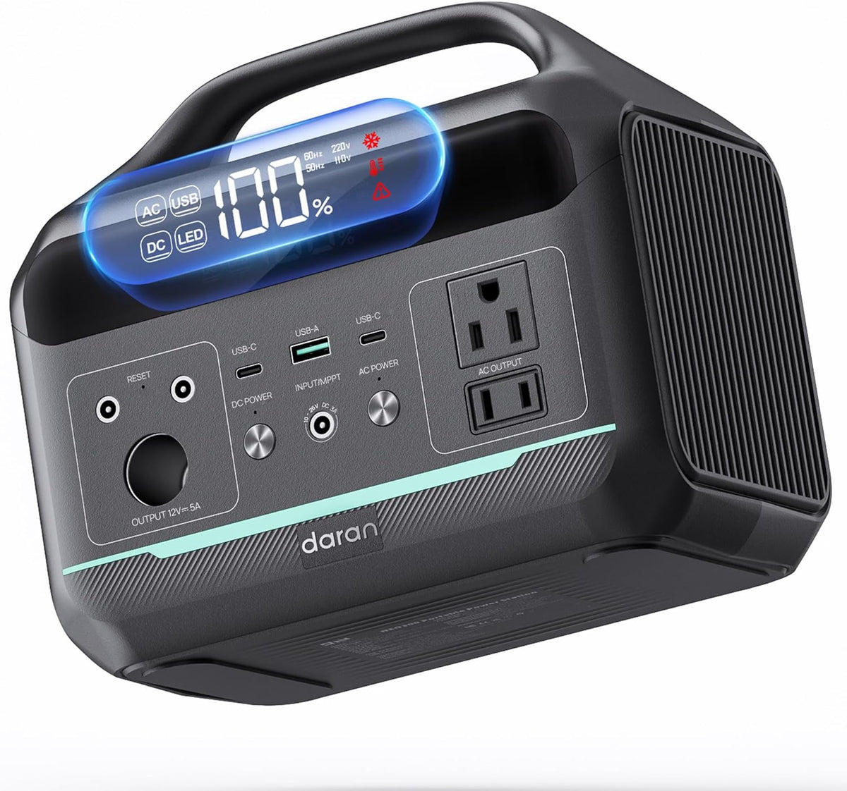 Station d'alimentation compact and portable 300 W, batterie externe 192 Wh avec prise secteur 110 V, batterie de secours LiFePO4, générateur solaire 8 ports à charge rapide pour le camping, les situations d'urgence (ouragan), les activités de plein