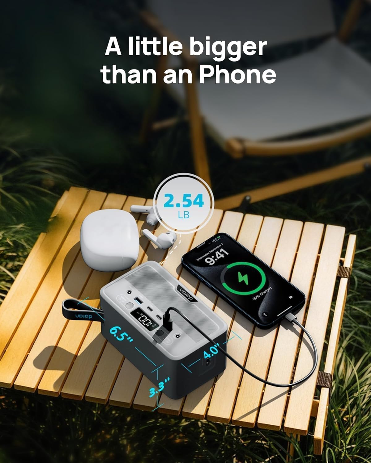 Station d'alimentation compact and portable 100 W avec panneau solaire 25 W, batterie LiFePO4 et prises secteur 110 V. Générateur solaire à charge rapide pour les situations d'urgence (ouragan, etc.), une utilisation en extérieur et les voyages hors