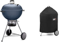 BBQ à charbon Weber Master-Touch 22, bleu ardoise, avec housse