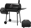 BBQ à charbon Royal Gourmet CC1830SC, fumoir décalé avec couvercle, 811 pouces carrés, noir, pour le camping en extérieur