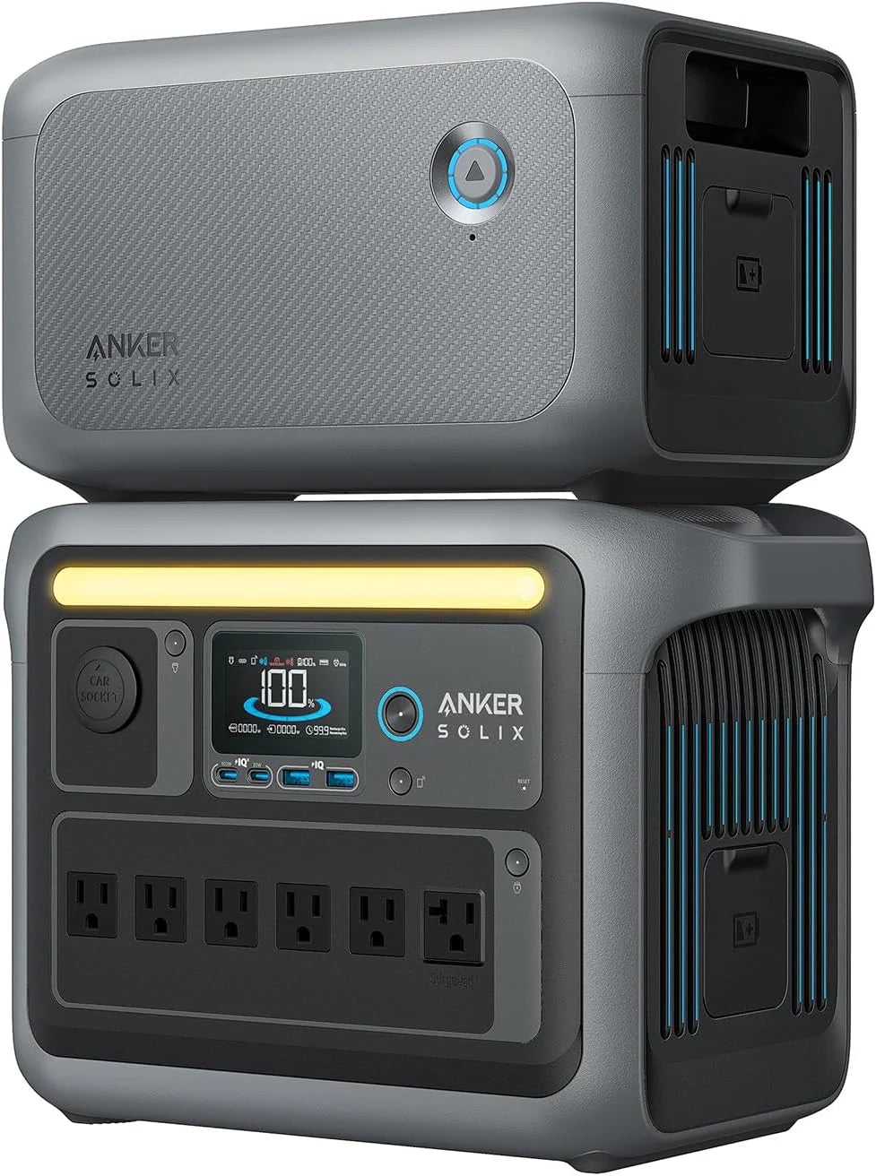 Centrale électrique compact and portable, générateur solaire 1800 W (2400 W en crête), charge complète en 58 minutes, batterie LiFePO4 1056 Wh.