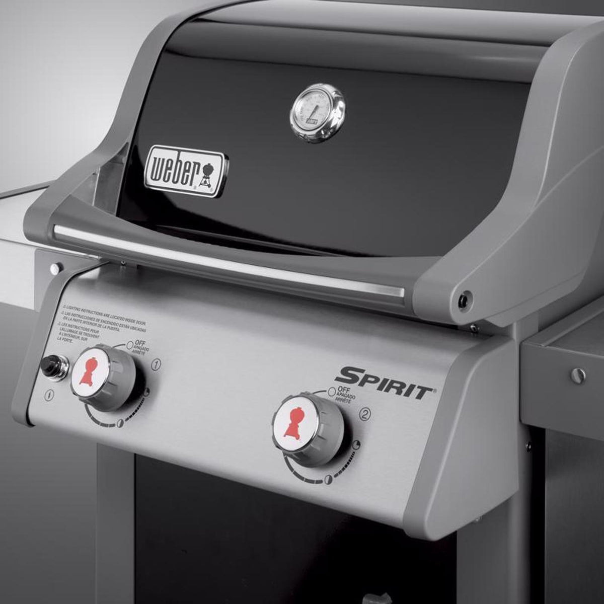 BBQ Weber Spirit E-210 à 2 brûleurs, fonctionnant au propane liquide, noir