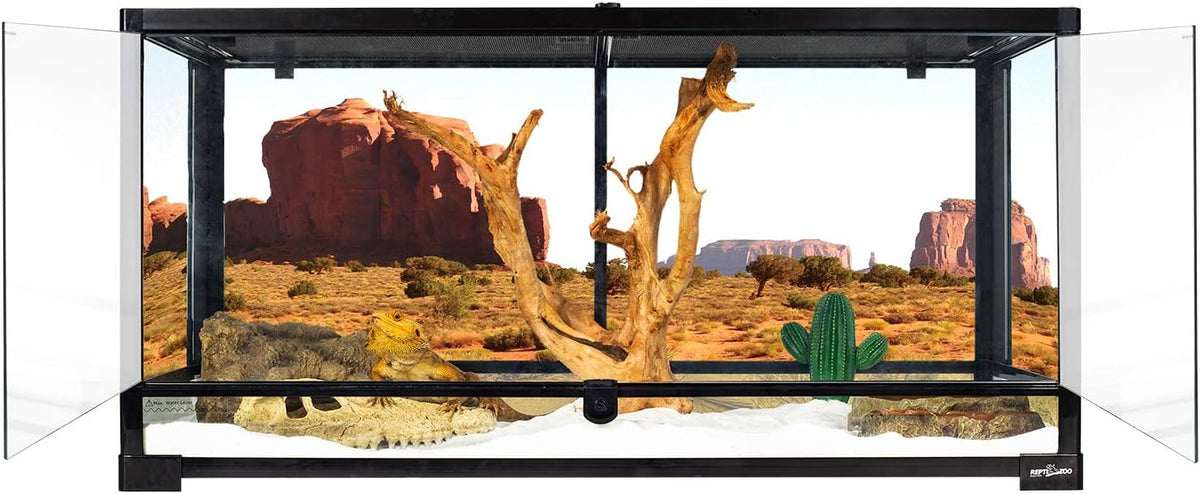 Terrarium en verre pour reptiles de 50 gallons avec porte à double charnière et ventilation grillagée, grand terrarium pour reptiles 36 x 18 x 18 (à démonter)