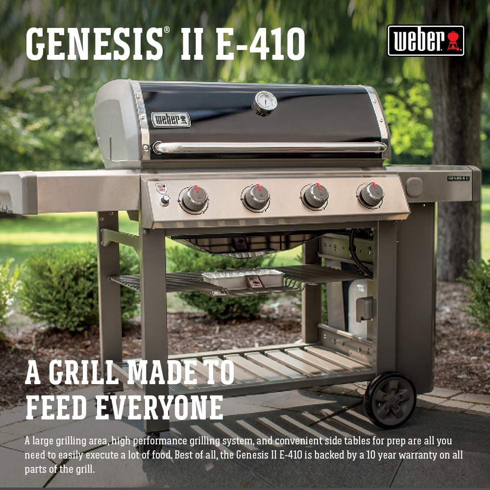 BBQ à gaz naturel Weber Genesis II E-410, noir (réf. 67011001)