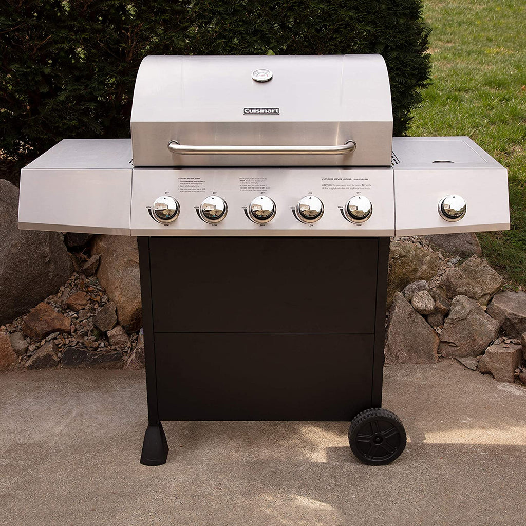Gril à gaz à cinq brûleurs latéraux Cuisinart CGG-8500