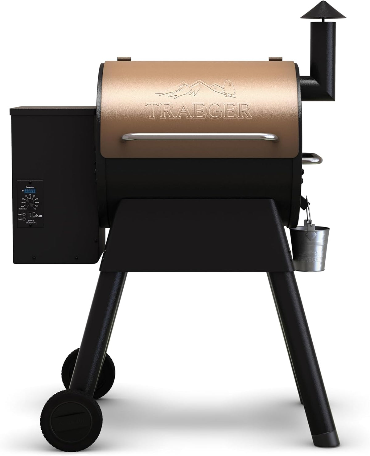 BBQ et fumoir électrique à granulés de bois Traeger Grills Pro 22 : un appareil polyvalent 6 en 1 offrant une capacité de cuisson de 572 po² (3 760 cm²), une sonde à viande, une température maximale de 450 °F (232 °C) et une trémie de 18 lb (8,2