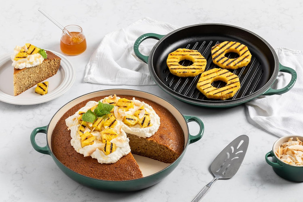 Cocotte multifonction Le Creuset en fonte émaillée avec couvercle BBQ grill, 3,5 l, Artichaut
