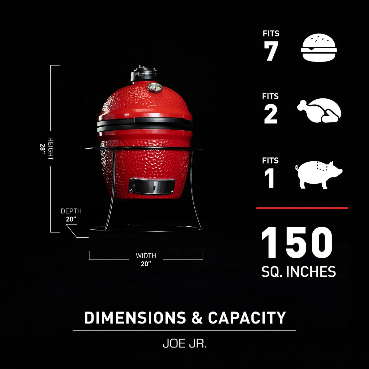 BBQ au charbon de bois (Joe Junior BBQ Grill + housse de protection)