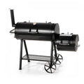 BBQ à charbon de bois surdimensionné de 941 po² avec fumoir décalé, noir