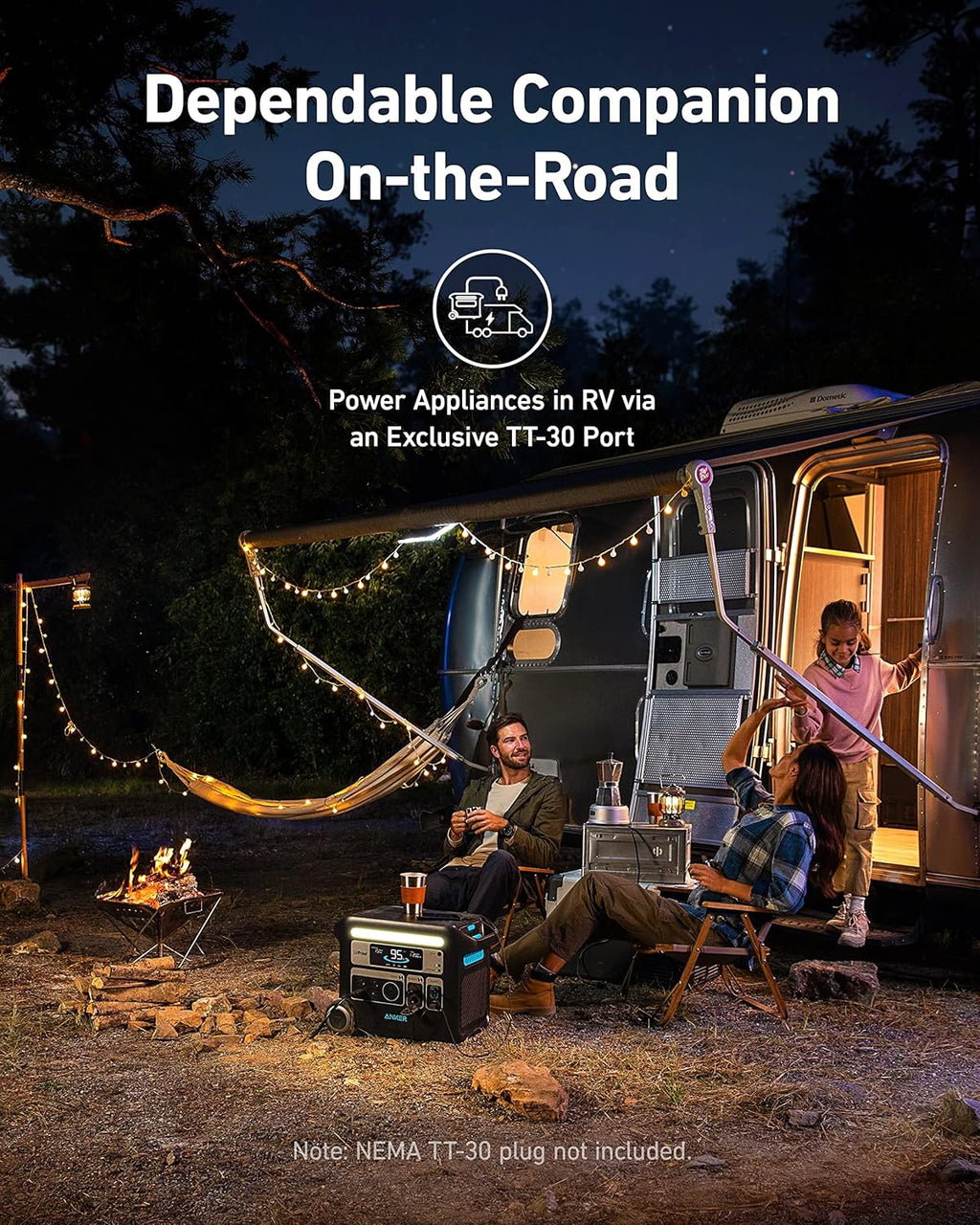 Centrale électrique compact and portable Anker SOLIX F2000 PowerHouse 767 2400W, générateur solaire à batterie GaNPrime pour usage domestique, centrale électrique LiFePO4 pour le camping et les véhicules de loisirs (panneau solaire en option)