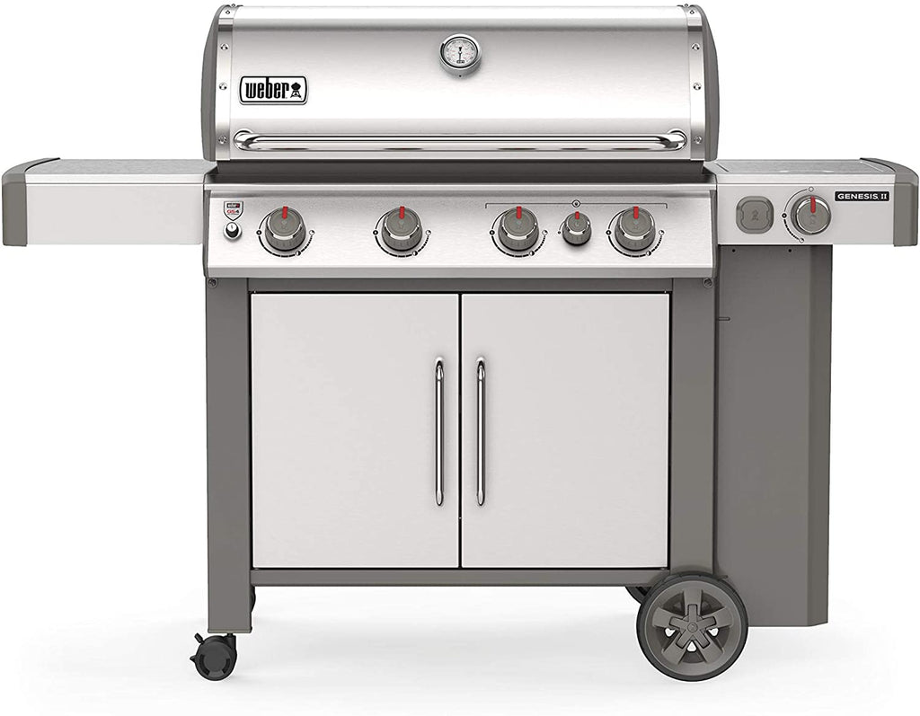 BBQ à gaz propane liquide Weber Genesis II S-435 à 4 brûleurs, acier inoxydable (réf. 62006001)