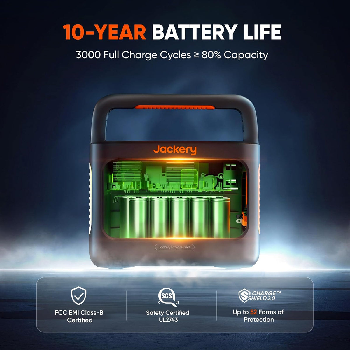 Générateur solaire Jackery 240 V2 et mini panneau solaire 40 W, batterie LiFePO4 256 Wh, sortie CA 300 W et USB-C 100 W, charge solaire ultra-rapide pour le camping, les voyages et les situations d'urgence.