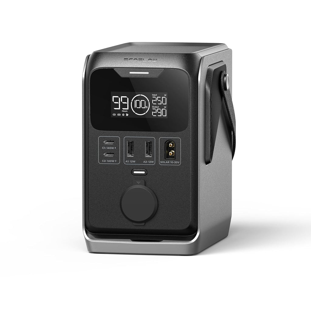 Station d'alimentation EF ECOFLOW TRAIL 300 DC, batterie LiFePO4 288 Wh, générateur solaire compact de 300 W en sortie CC pour le camping, les voyages et les situations d'urgence (prise secteur non incluse).