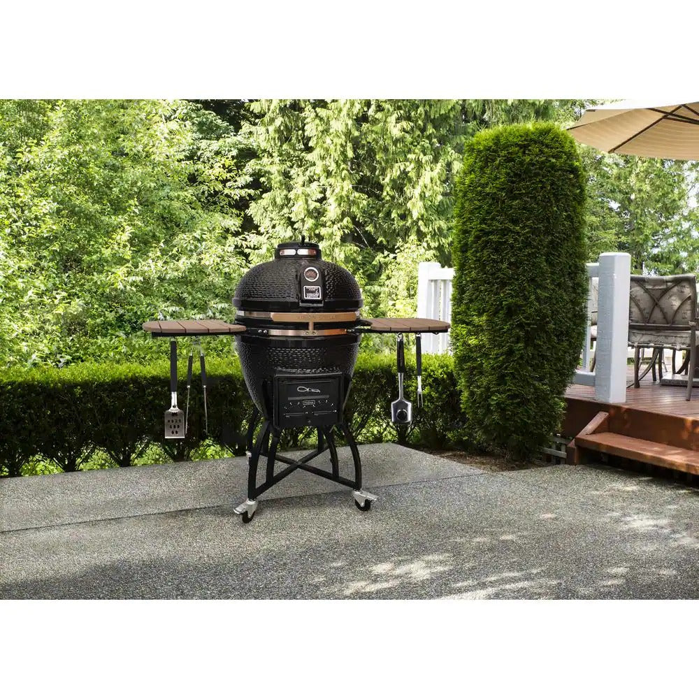BBQ Kamado Pro en céramique à charbon de bois de 56 cm (22 po) avec couvercle