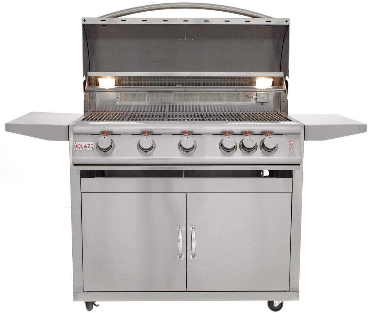 BBQ Blaze sur pied avec éclairage (BLZ-5LTE2-LP-BLZ-5-CART), 40 pouces, au propane