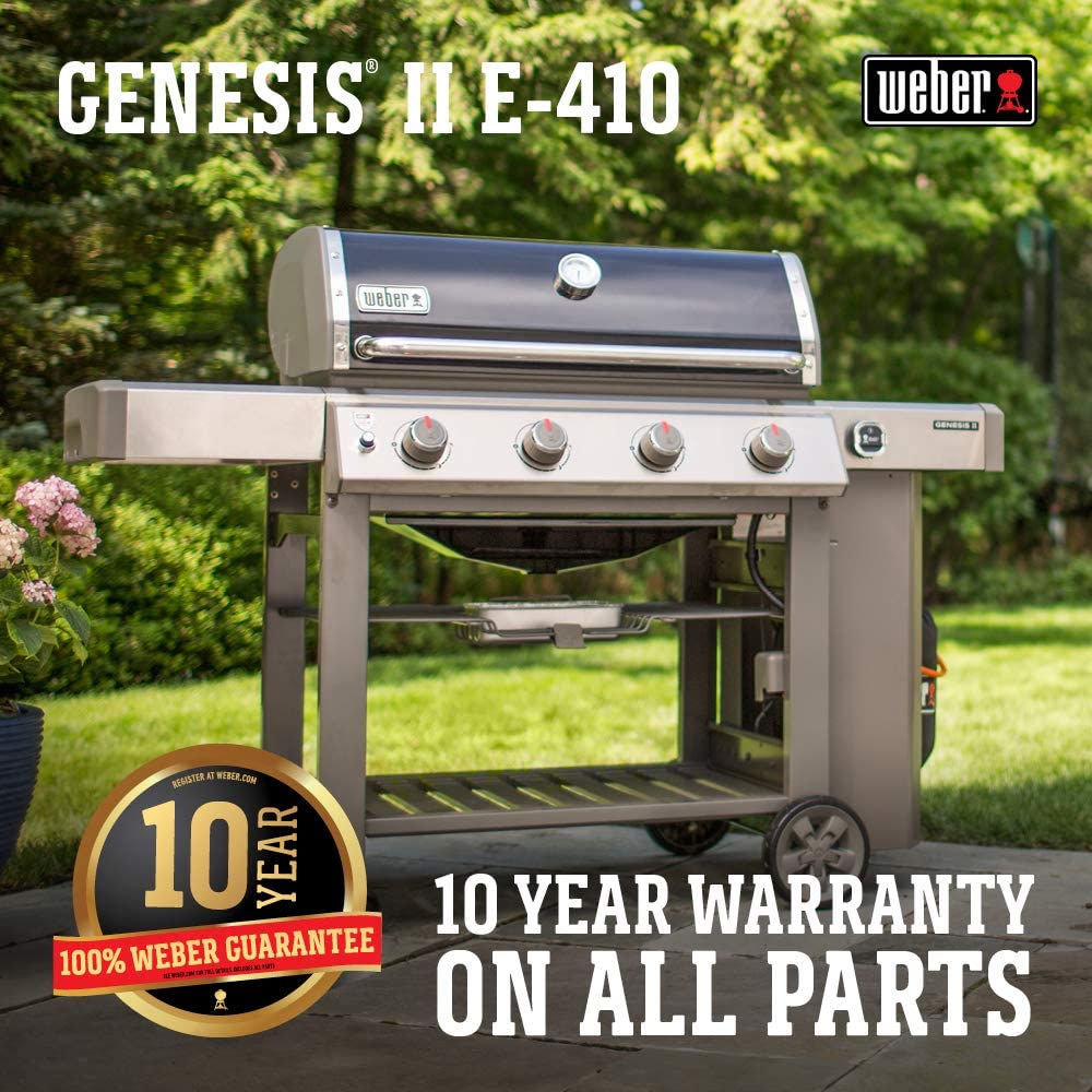 BBQ à gaz naturel Weber Genesis II E-410, noir (réf. 67011001)