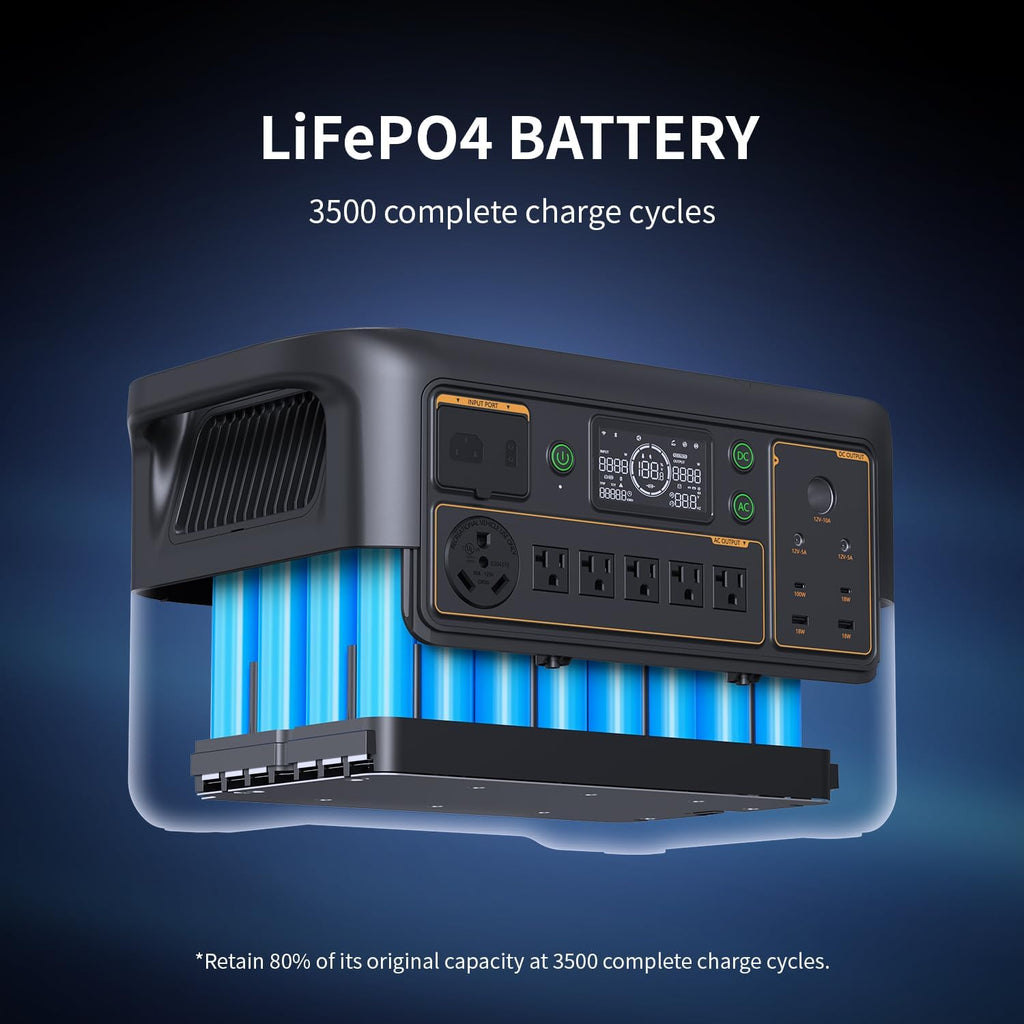 Station d'alimentation compact and portable Pecron F3000LFP, générateur solaire 3072 Wh, batterie LiFePO4 3600 W, alimentation de secours pour la maison, charge rapide, sortie USB-C 100 W, idéale pour le camping et les situations d'urgence en