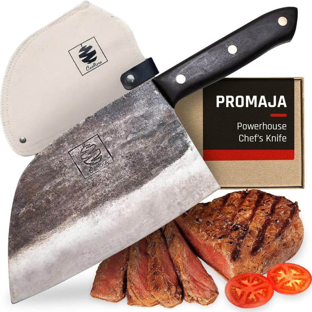 Couteau COOLINA Promaja – Couteau à découper, à griller, à viande, à trancher, couteau de boucher et de chef – Outil de cuisine indispensable