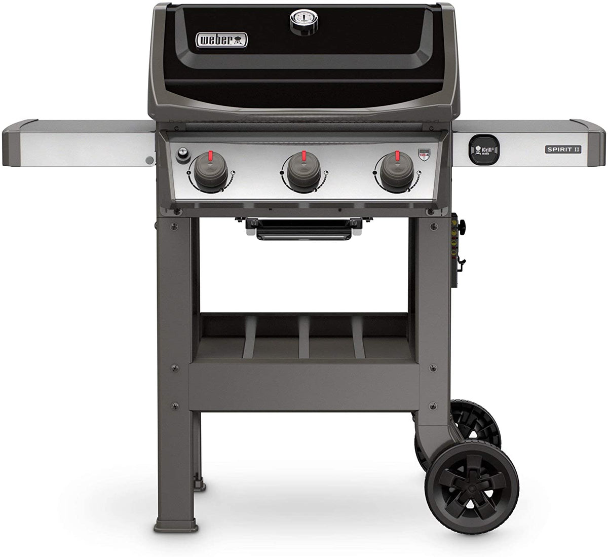 BBQ à gaz propane liquide Weber Spirit II E-310 à 3 brûleurs, noir (réf. 45010001),