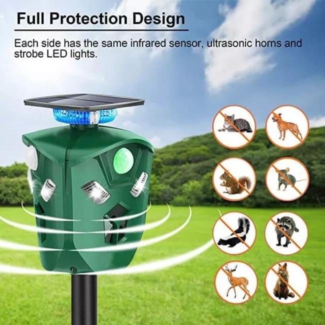 Répulsif solaire pour animaux à 360 degrés (nouveau modèle 2021)