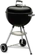 BBQ à charbon Weber Original Kettle, 45,7 cm (18 pouces), noir – BBQ classique d'extérieur avec système de nettoyage One‑Touch™ et régulateurs de température précis
