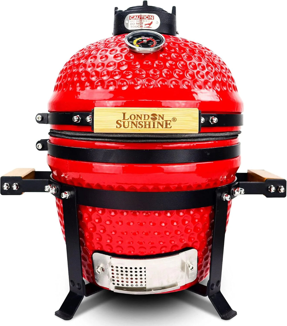 BBQ Kamodo en céramique de 33 cm (13 pouces) avec charbon de bois - rouge