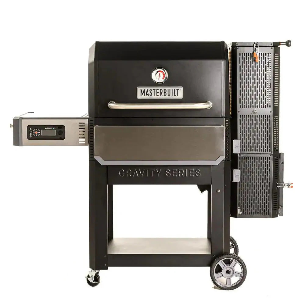 BBQ et fumoir numérique au charbon de bois 1050, couleur noire