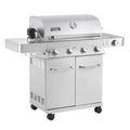 Gril à gaz propane Monument Grills 17842 en acier inoxydable à 4 brûleurs avec rôtissoire