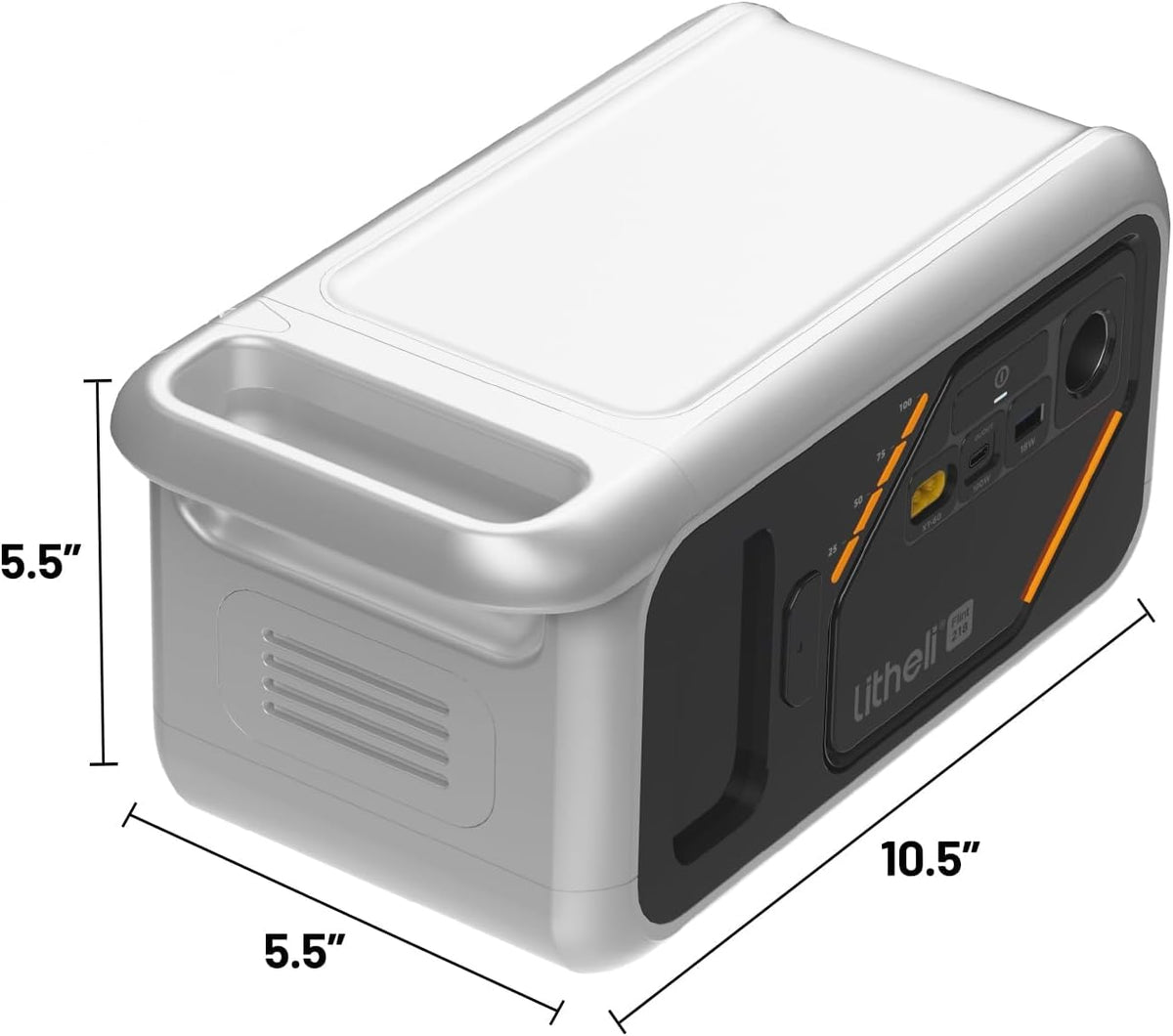 Station d'alimentation compact and portable Litheli 218 Serious (142+74) Wh, générateur solaire à batterie lithium pour camping (batterie de 74 Wh livrée séparément), prise secteur 200 W, batterie externe pour la maison, les activités de plein air