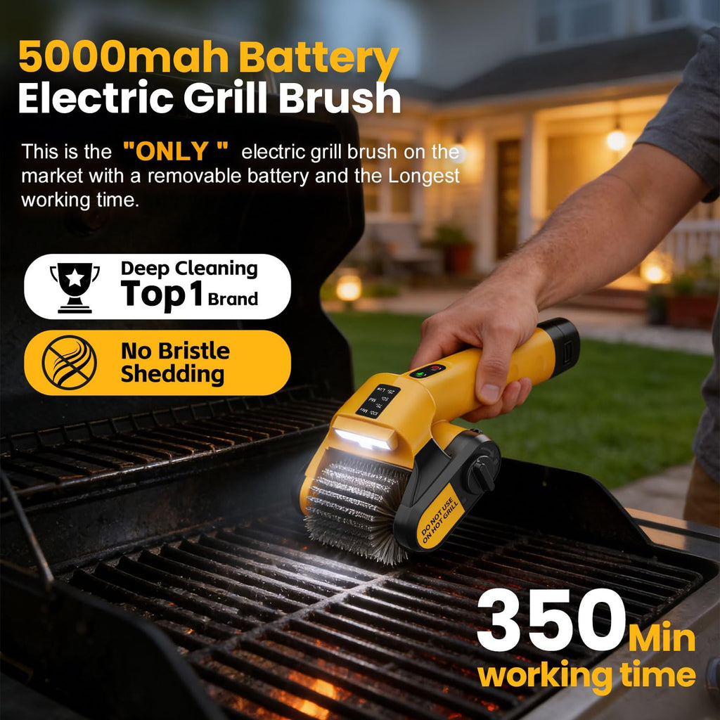 Brosse rotative électrique pour BBQ QIMEDO 5000 mAh - 800 tr/min sans fil
