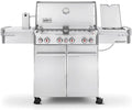 BBQ au propane liquide Weber Summit S-470 à 4 brûleurs, en acier inoxydable, 580 pouces carrés (environ 3400 cm²).