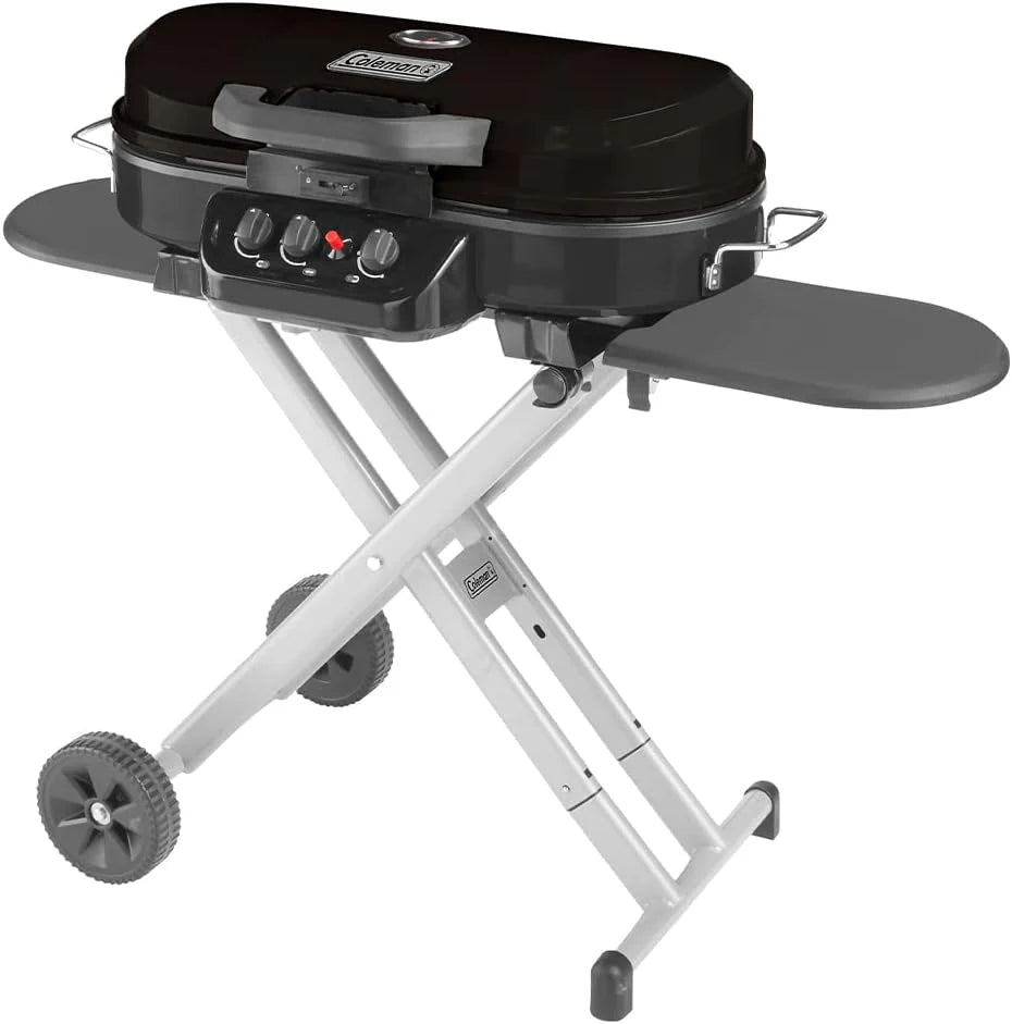 BBQ à gaz portable sur pied, avec 3 brûleurs réglables