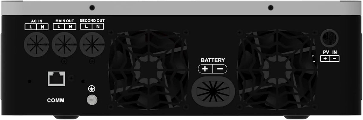 Onduleur hybride Xijia 3600 W à onde sinusoïdale pure avec chargeur solaire MPPT 120 A. Convertisseur solaire 24 V CC vers 110 V CA 60 Hz pour maison, voiture et cabane (DC 24 V (plage 20 V-30 V) 3600 VA)
